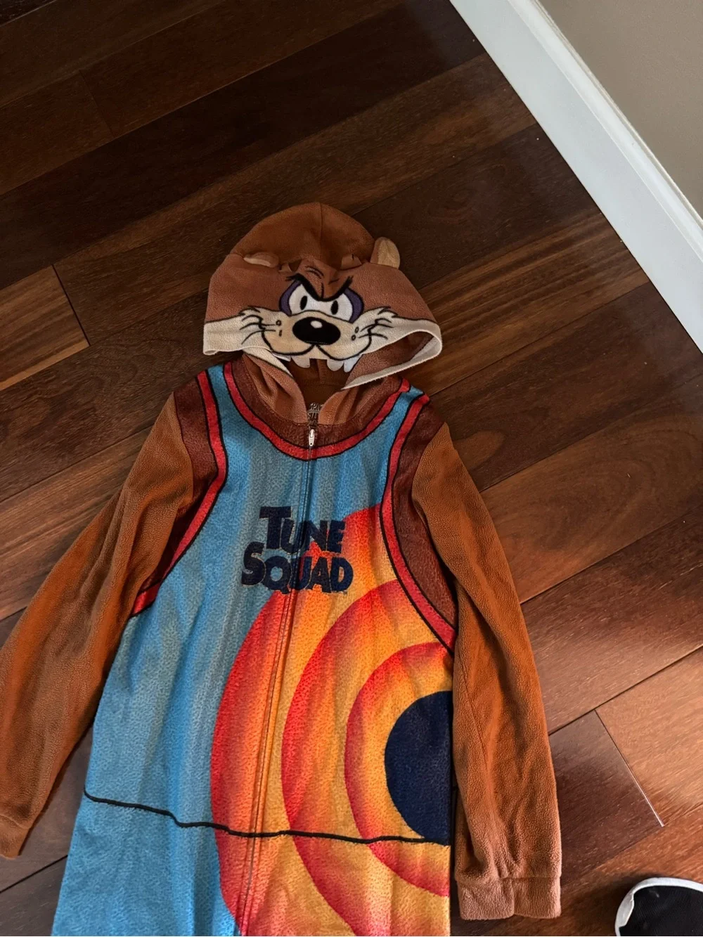 Space jam tune squad Looney Tunes One-Piece Pajama Costume in Blue & Brown